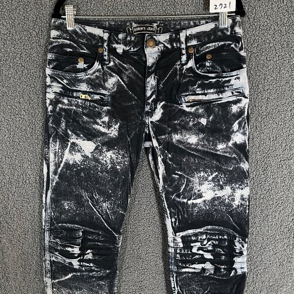 Robin's Jeans Motard Tie Dye Zipper Moto Jeans - Men's Size 29*32 - Blue - Picture 2 of 10